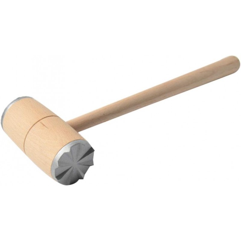 Wood Meat Hammer Double Sided Mallet Tenderizer for Steak Beef with Wooden Handle Practical Kitchen Tool Made from Wood with Aluminium Heads Ergonomically Designed Easy to Use