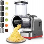 Electric Cheese Grater, Salad Maker With 6 Different Shapes of Blades, 250W Electric Slicer Shredder, Electric Salad Machine for Cheeses, Fruits, Vegetables