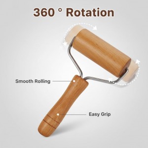 Small Rolling Pin, Pizza Dough Roller, Non Stick Wood Pastry Roller, Kitchen Wooden Rolling Pins for Baking Cooking Cookie Bread Tortilla Dumpling Fondant Clay (Style 2)