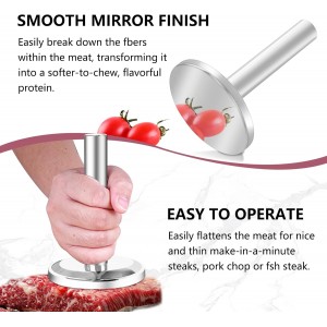 Meat Tenderizer Hammer, Meat Pounder Tenderizer Meat Pounder Flattener Kitchen Mallet Stainless Steel Meat Loosening Hammer Multifunctional Thickened and Weighted Chicken Tenderizer