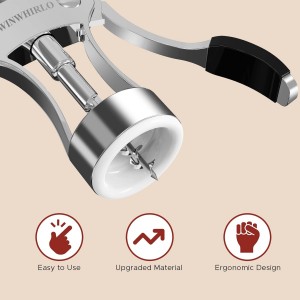 Wine Bottle Opener Gift Set, Zinc Alloy Wing Corkscrew with Vacuum Stopper & Aerator Pourer, Multifunctional Wine Corkscrew for Kitchen, Bar, Party, Camping, BBQ, Wedding, Dinner Gathering