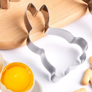 Easter Cookie Cutter Set - 10 pieces - Easter Bunny, Egg, Chick, Carrot, Rabbit, Bunny Face, Holy Cross, Leaf, Flower, Butterfly Shapes - Stainless Steel Biscuit Molds for Spring Holiday Baking