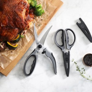 Cangshan 2-Piece Heavy-Duty Shears Set with Guards, Gray, 10300543