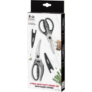 Cangshan 2-Piece Heavy-Duty Shears Set with Guards, Gray, 10300543