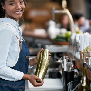 Mwellewm Boston Shaker Cocktail Set Bartender Kit, 12 Pcs Drink Shaker with Strainer Bartending Martini Shaker Tin with 18oz & 28oz Mixed Alcohol Shaker Stainless Steel Bar Tool for Beginner(Gold)