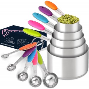 HOTEC 10-Pack Measuring Cups &Spoons Set...
