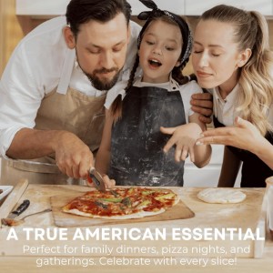 Patriot's Choice American Eagle Stainless Steel Pizza Cutter Wheel – Ultra Sharp with Built-In Finger Guard - Patriotic Kitchen Tools & Pizza Accessories Gift for Men - Dishwasher Safe 10