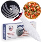 Patriot's Choice American Eagle Stainless Steel Pizza Cutter Wheel – Ultra Sharp with Built-In Finger Guard - Patriotic Kitchen Tools & Pizza Accessories Gift for Men - Dishwasher Safe 10