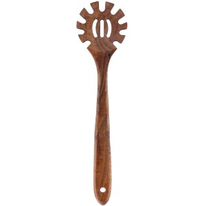 Wooden Pasta Spoon,13inch Long Spaghetti Fork,Pasta Serving Utensils,Wood Spaghetti Server Spoon,Pasta Forks Spaghetti Ladle Pasta Spatula Tool Noodle Spoon