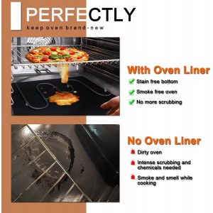 Oven Liners for Bottom of Oven - 5 Pack Large Heavy Duty Mats, 17”x25” Non-Stick Reusable Liner for Electric, Gas, Toaster Ovens, Grills - Kitchen Accessory to Keep Oven Clean (5, Black)