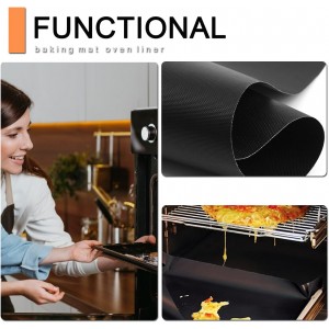 Oven Liners for Bottom of Oven - 5 Pack Large Heavy Duty Mats, 17”x25” Non-Stick Reusable Liner for Electric, Gas, Toaster Ovens, Grills - Kitchen Accessory to Keep Oven Clean (5, Black)