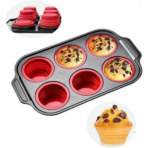 Silicone Muffin Pan, 6 Cups Muffin Pans ...