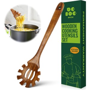 Bkiok Teak Wood Pasta Fork for Cooking, ...