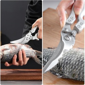 Heavy Kitchen Scissors Butcher Shears,Dishwasher Safe Kitchen Shears for Meat Cutting Stainless Steel Meat Cooking Scissors (Bone cutting scissors)