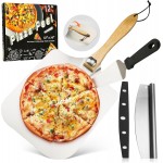 Aluminum Pizza Spatula Set,12x14 Inch Metal Pizza Peel with Foldable Wooden Handle,Pizza Spatula with 14