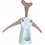 Cabilock Press and Extract Opener Winged Corkscrew Wine Opener Pp Stainless Long Handle Easy to Use
