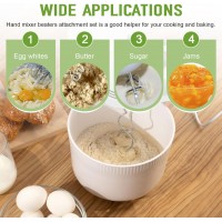 Hand Mixer Attachments Replacement for Hamilton Beach Mixer Beaters Parts 62632R 62682RZ 62692 62695V 64699 - Hand Mixer Beaters,Wire Egg Whisk,Liquid Blending Rod,Dough Hooks,Set of 6