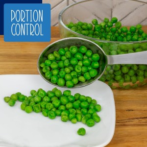 Darware Portion Control Serving Spoons Set (6pc) – Stainless Steel 1/4, 1/3, 1/2 Cup Sizes – Solid & Slotted Kitchen Utensils for Meal Prep, Cooking & Healthy Eating