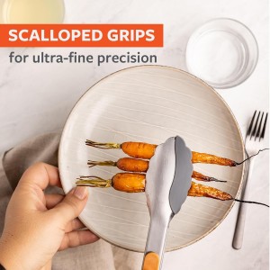 Full Circle 2-in-1 Cooking Tongs, 12-Inch – Dual-Sided Silicone & Stainless Steel, Heat-Resistant to 450°F, Eco-Friendly Handle, Dishwasher Safe