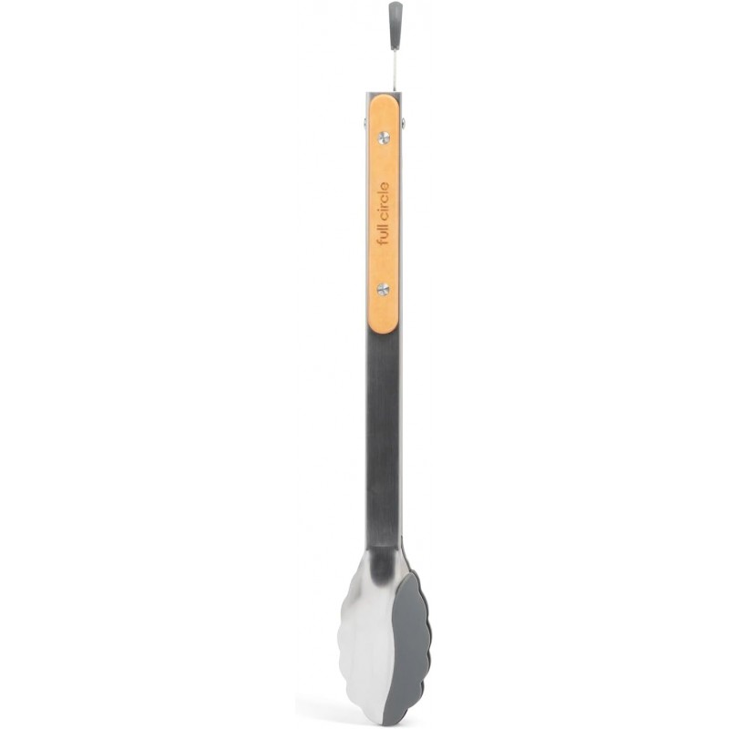 Full Circle 2-in-1 Cooking Tongs, 12-Inch – Dual-Sided Silicone & Stainless Steel, Heat-Resistant to 450°F, Eco-Friendly Handle, Dishwasher Safe