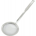 Stainless Steel Fat Skimmer Spoon 14 inch Ladle Cooking Strainer Spoon Fine Mesh Stainless Steel Colander with Handle for Kitchen Cooking (DIA 4.53