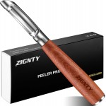 Vegetable Peeler Stainless Steel, Premium Potato Peelers for Kitchen, Ultra Sharp Rotary Blade Fruit & Veggie Peeler, Apple Peeler, I Shaped Peeler Real Wood Non-Slip Handle（5 Years Warranty）