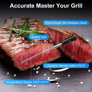 Wireless Bluetooth Meat Thermometer - 2 Probes & App Control, Birthday Gifts for Men Him Dad, Smart Digital Thermometer for Cooking, Oven, Smoker, BBQ, Grill
