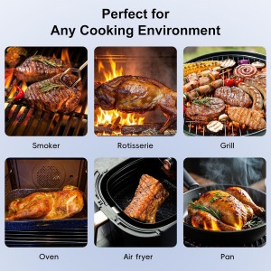 Wireless Bluetooth Meat Thermometer - 2 Probes & App Control, Birthday Gifts for Men Him Dad, Smart Digital Thermometer for Cooking, Oven, Smoker, BBQ, Grill