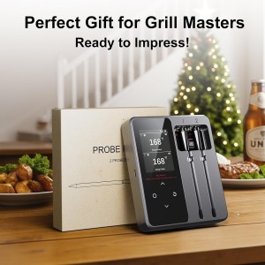 Wireless Bluetooth Meat Thermometer - 2 Probes & App Control, Birthday Gifts for Men Him Dad, Smart Digital Thermometer for Cooking, Oven, Smoker, BBQ, Grill