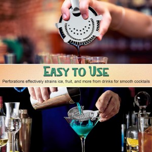 27 Pack Cocktail Strainer 4 Prong Stainless Steel Bar Bartender Strainer 6 Inches Silver Bar Drink Tool for Bartenders and Mixologists