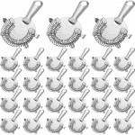 27 Pack Cocktail Strainer 4 Prong Stainless Steel Bar Bartender Strainer 6 Inches Silver Bar Drink Tool for Bartenders and Mixologists