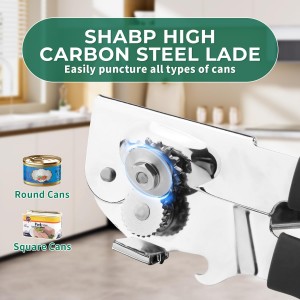 Commercial Can Opener Manual Heavy Duty Stainless Steel Handheld Smooth Edge Can Opener for Seniors for Kitchen