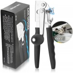 Commercial Can Opener Manual Heavy Duty Stainless Steel Handheld Smooth Edge Can Opener for Seniors for Kitchen