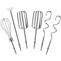 Hand Mixer Beaters Attachments Compatible with Hamilton Beach, Replacement Beater, Dough Hook, Blending Rod, Whisk Parts for 62632R, 62682RZ, 62692, 62695V, 64699 Handheld Mixers Blender - 6 Pack