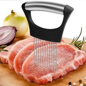 Onion Slicer Holder,Stainless Steel Onion Slicer for Slicing of Onions,Potato,Tomatoes,Avocados,Eggs and Vegetables(2PCS Black)