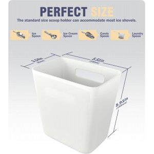 Ice Scoop Holder for Ice Machine& Freezer, Large Magnetic Scoop Holder Fits Countertop Ice Makers, Ice Cream Scoops, Kitchen Food Scoops, L 5.5'' x W 3.54'' x H 5.9''