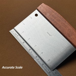 Vovoly Multipurpose Bench Scraper Kitchen Utensil for Flat Top Griddle, Dough Scraper Cutter for Bread and Pizza Cutter - Stainless Steel Metal Griddle Scraper Chopper