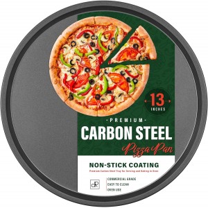 DecorRack 13 Inch Carbon Steel Pizza Pan...