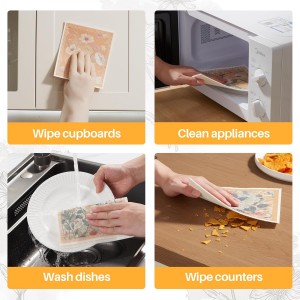 JOYMOOP 6 Pack Dishcloths for Kitchen, Reusable Absorbent Non-Scratch Cleaning Cloths, Washable Quick-Drying Rags for Cookware and Household, 6.7×7.9 Inch