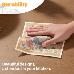 JOYMOOP 6 Pack Dishcloths for Kitchen, Reusable Absorbent Non-Scratch Cleaning Cloths, Washable Quick-Drying Rags for Cookware and Household, 6.7×7.9 Inch