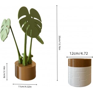 Monstera Coaster Set, 4 Count, Green Leaf Silicone Drink Coasters, Non Slip, Anti Stain, Heat Resistant, Hand Wash Only