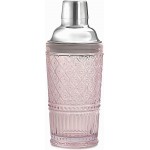 Godinger Cocktail Shaker, Martini Shaker, Glass Cocktail Shaker, Vintage Decor - 17oz, Claro Collection, Blush