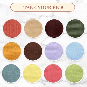 Vintage Vista 100% Cotton Waffle Dish Cloths (Pack of 6) - Dish Rags for Washing Dishes - Reusable & Highly Absorbent Kitchen Towels - Kitchen Rags fo Easter - (12