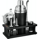 Excellent Grip Mixology Bartender Kit - Drink Mixer Set with All Essential Bar Accessories - Premium Bar Tool Set for The Ultimate Home Bar Experience, Housewarming Gifts New Home (Black)