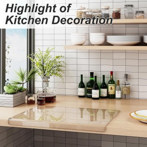 Acrylic Cutting Board with Counter Lip, Anti-Slip, 16 x 12.5 Inches, Clear – Perfect for Cutting Bread, Meat, and Vegetables, Ideal Choice for Kitchen Countertop Décor