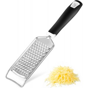Handheld Cheese Grater & Cheese Shredder – Stainless Steel, Rust-Proof, Non-Slip Handle, Durable Flat Grater for Parmesan, Chocolate, Spices, Vegetables & More – Multi-Purpose & Easy to Clean.
