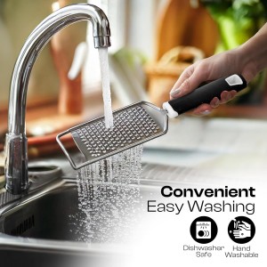Handheld Cheese Grater & Cheese Shredder – Stainless Steel, Rust-Proof, Non-Slip Handle, Durable Flat Grater for Parmesan, Chocolate, Spices, Vegetables & More – Multi-Purpose & Easy to Clean.