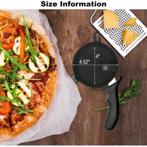 Beautyflier Pizza Wheel Cover, 4-Inch Pizza Cutter Sleeve, Black
