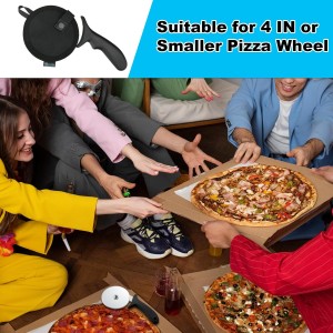 Beautyflier Pizza Wheel Cover, 4-Inch Pizza Cutter Sleeve, Black