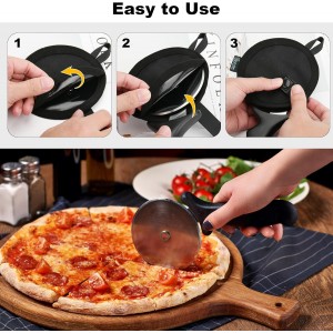 Beautyflier Pizza Wheel Cover, 4-Inch Pizza Cutter Sleeve, Black